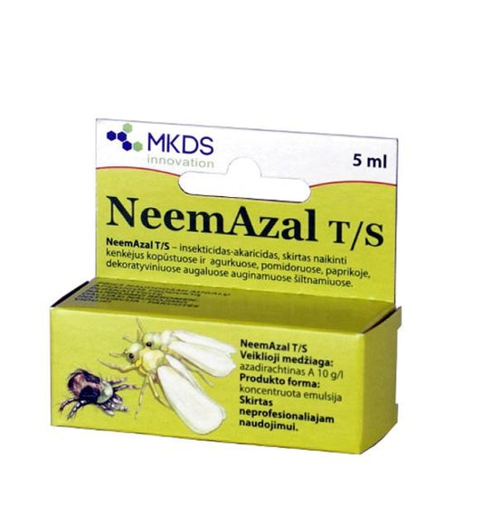 NeemAzal 5ml against aphids, spider mites, thrips, armored scales, whiteflies, and other pests.